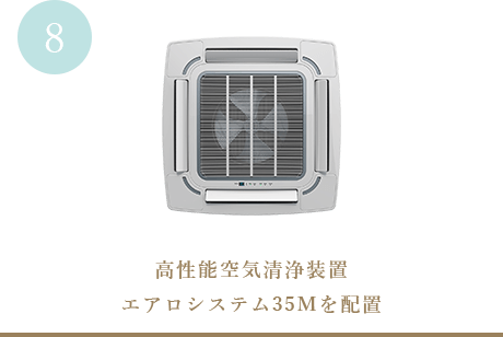 高性能空気清浄装置エアロシステム35Mを配置