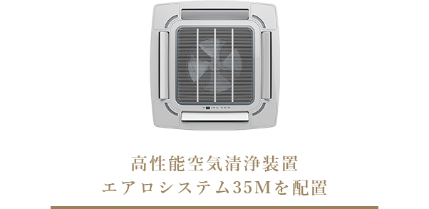 高性能空気清浄装置エアロシステム35Mを配置